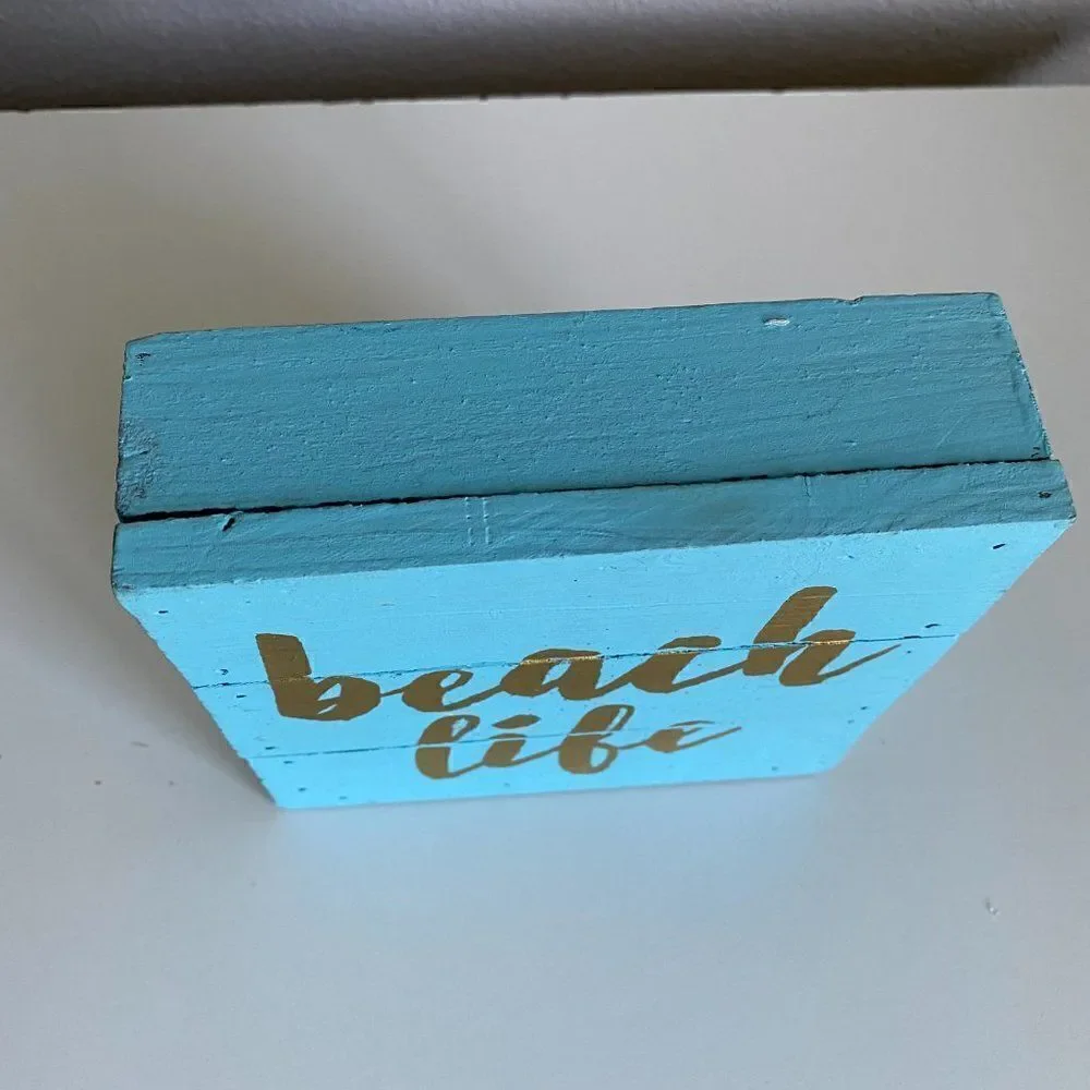 Beach Life Wooden Sign